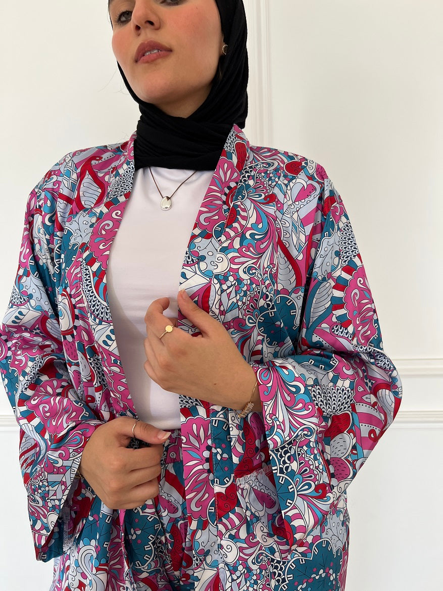 Blossoms Satin Set
