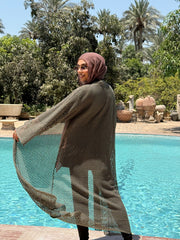 Linen Crochet Cardigan