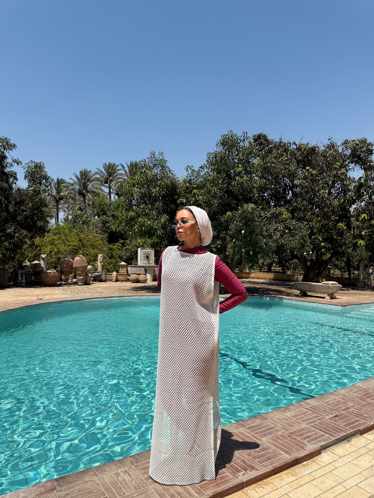 Sleeves Crochet Dress