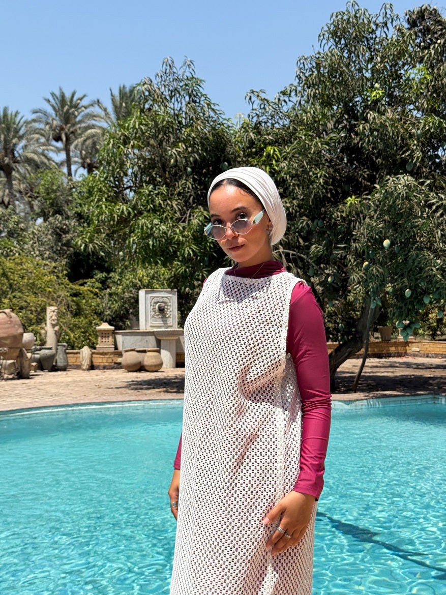 Sleeves Crochet Dress