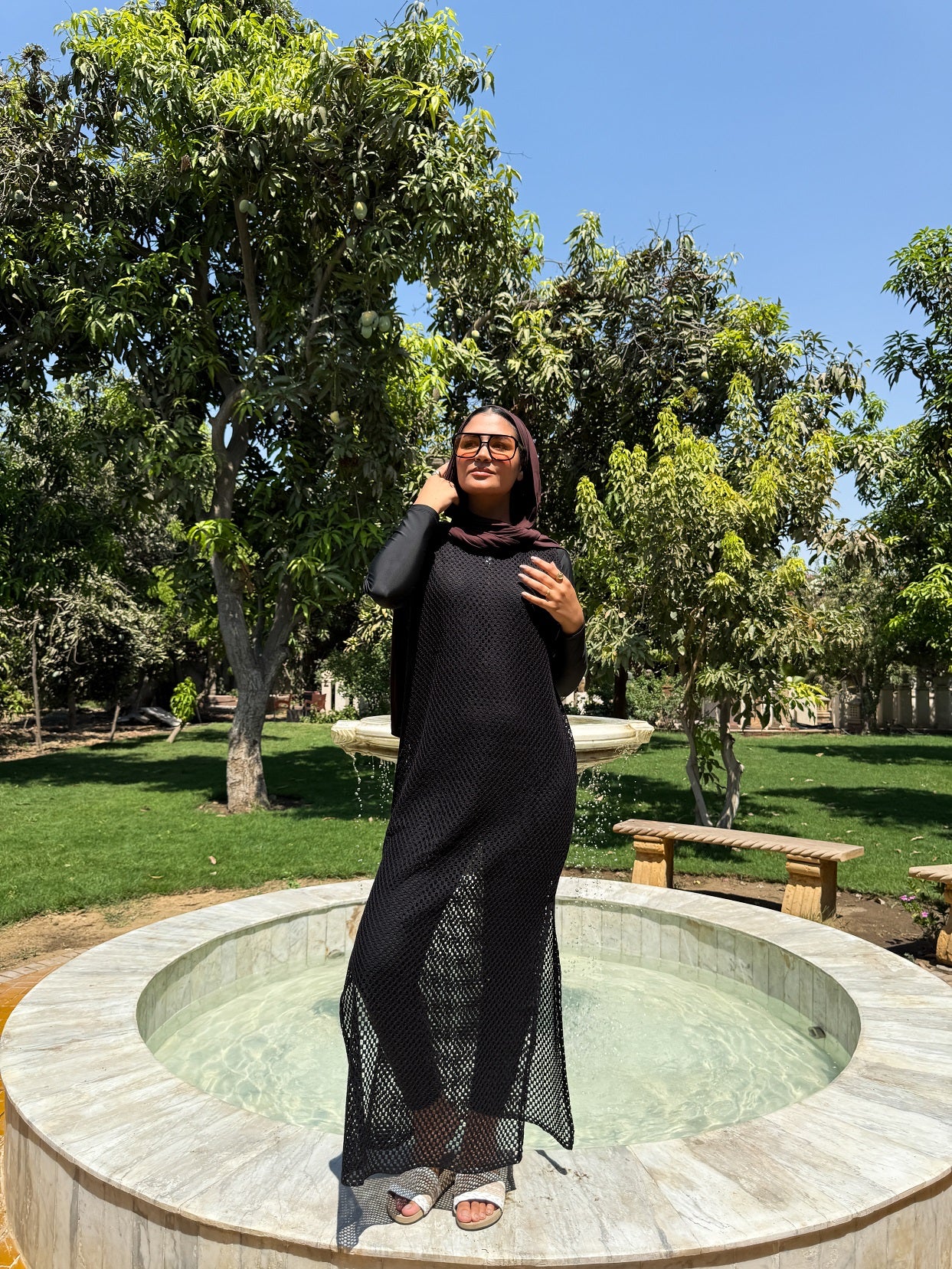 Sleeves Crochet Dress