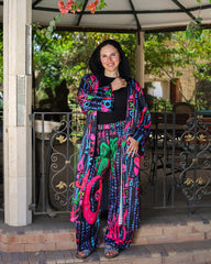 Mosaic Printed Satin Set
