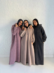 Washed Hoodie Abaya