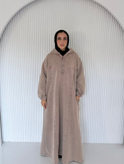 Washed Hoodie Abaya