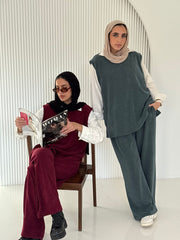 Sleeveless Turkish Set