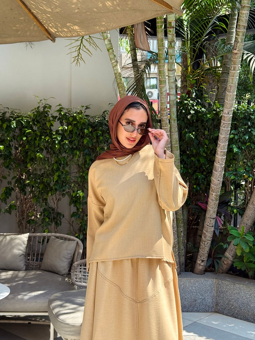 Turkish Linen Set with Skirt