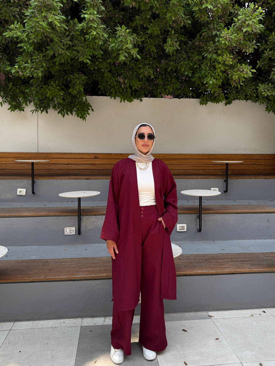 Wide Leg Linen Set