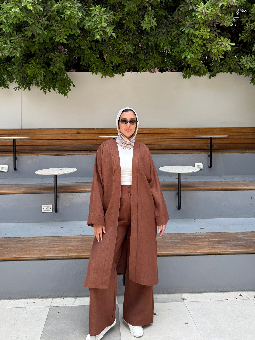 Wide Leg Linen Set