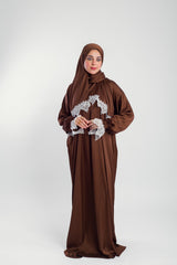 Plain Satin Isdal -Brown