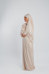 Plain Satin Isdal - Light  Beige