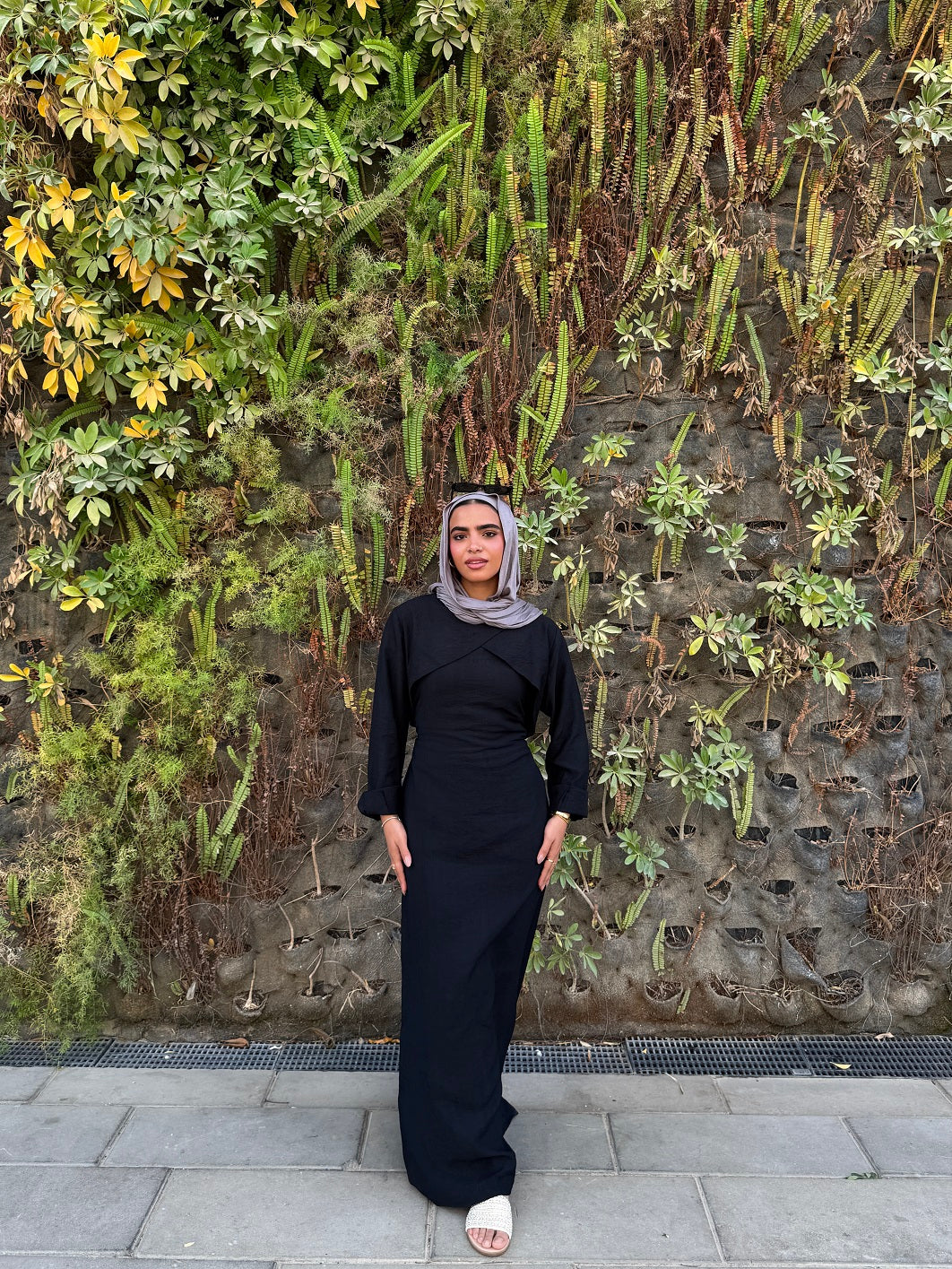 turkish linen dress Turkish Linen Maxi Abaya Dress with Pockets
