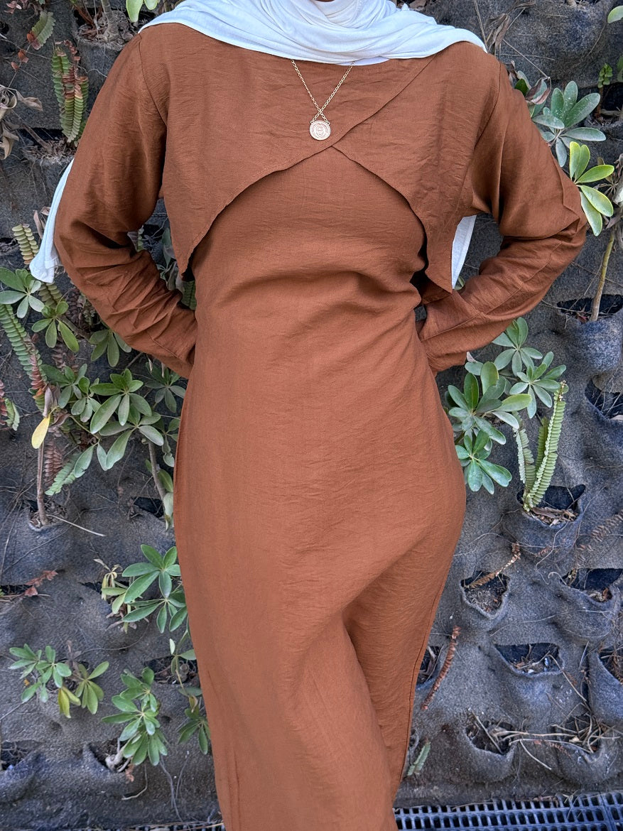 Turkish Linen Dress - Camel Turkish Linen Dress - Camel