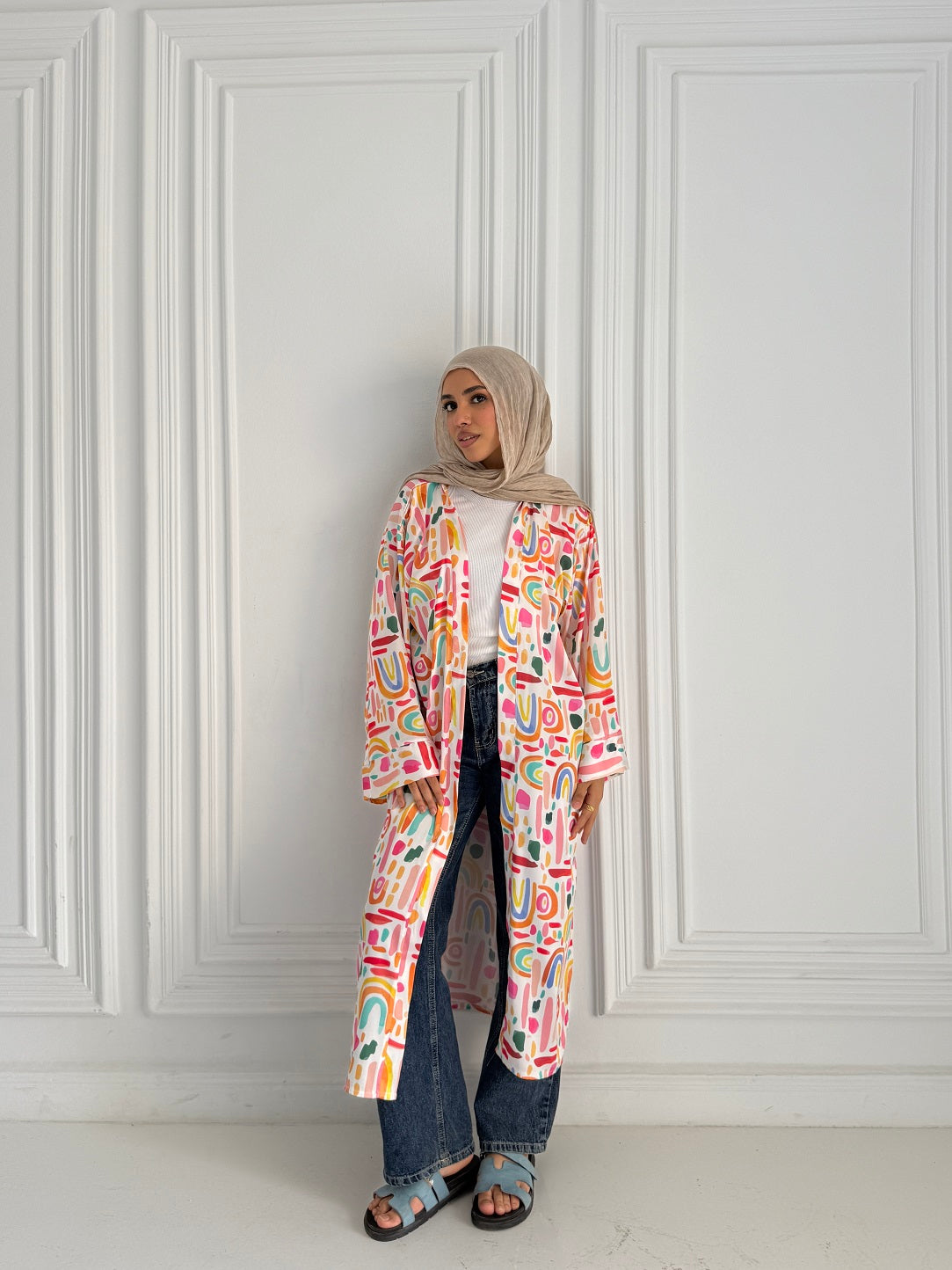 Sketchy Satin Cardigan