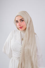 Soft Linen Scarf - Beige