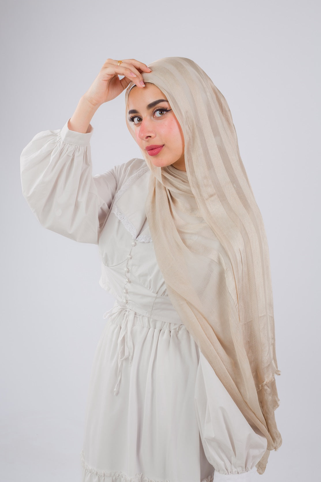 Soft Linen Scarf - Beige