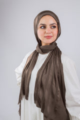 Soft Linen Scarf - Brown