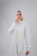 Soft Linen Scarf - White