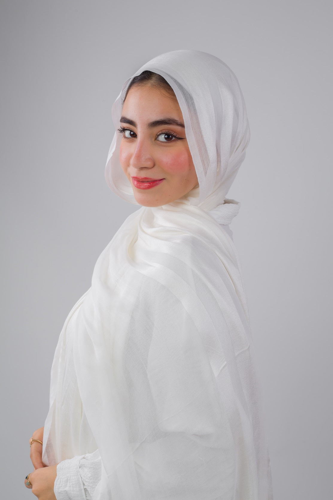 Soft Linen Scarf - White