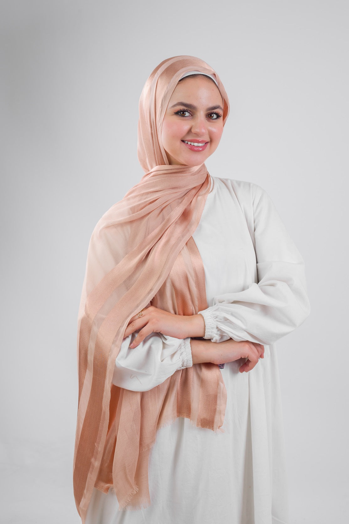 Linen Chiffon Scarf - Light Simon