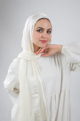 Linen Chiffon Scarf - Off White