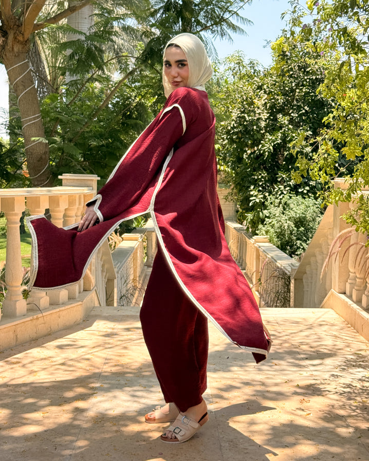 Embroidered Pure Linen Set
