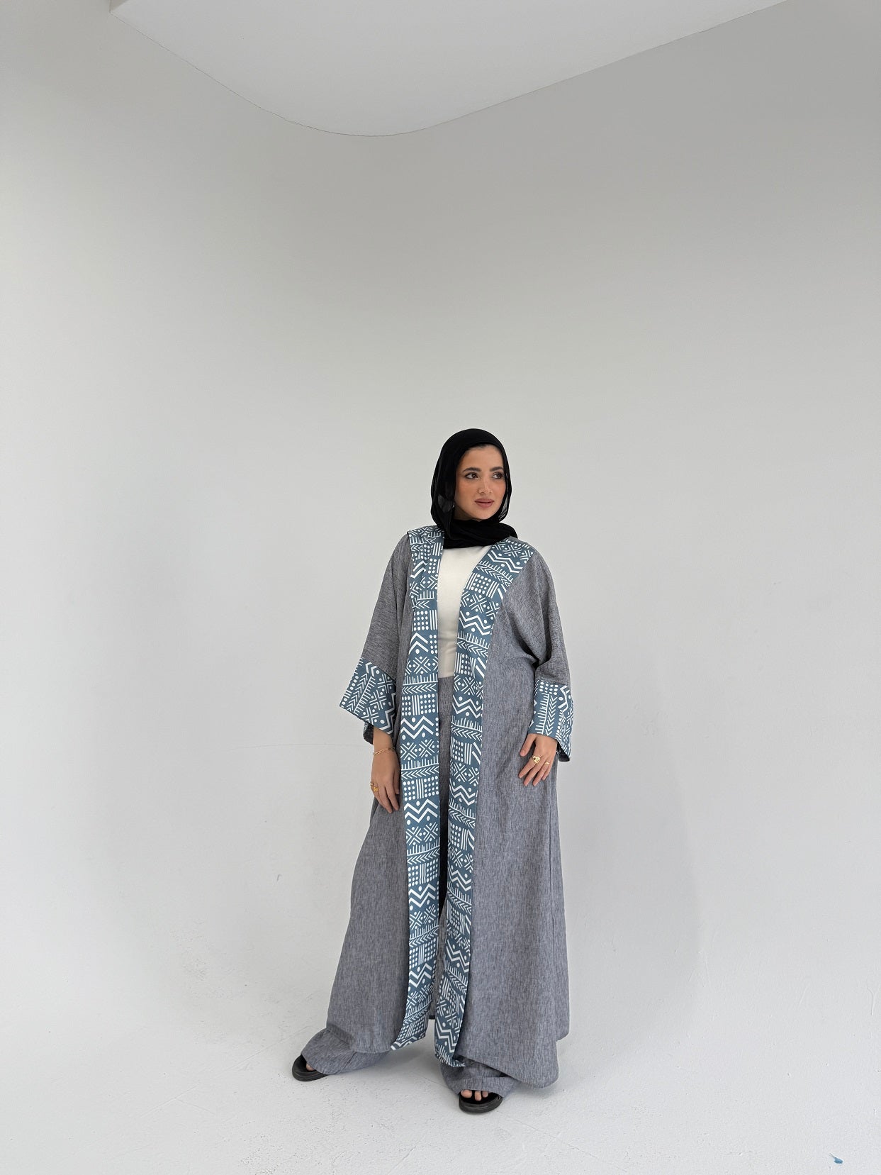 Printed Cardigan with Pants