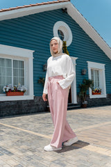 Linen Pants - Powder Pink