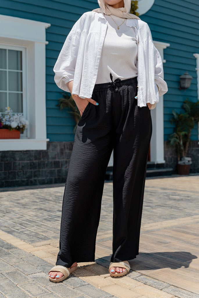 Linen Pants - Black