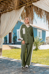 Rosalyn Linen Set - Olive