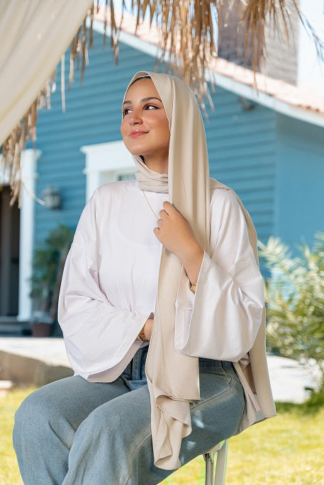 Elegance Modal Scarf - Cream Beige