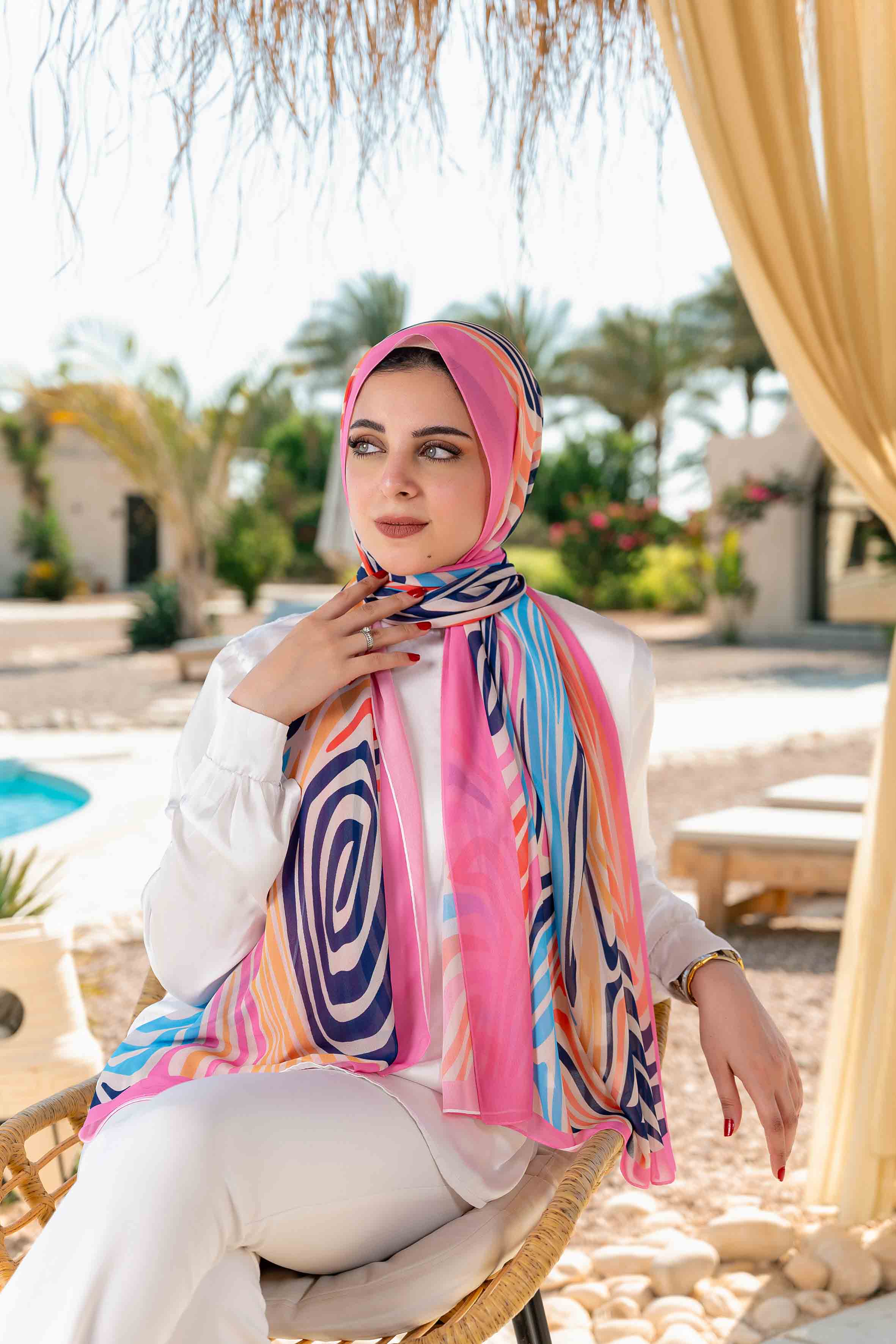 Magic hour Printed Chiffon Scarf