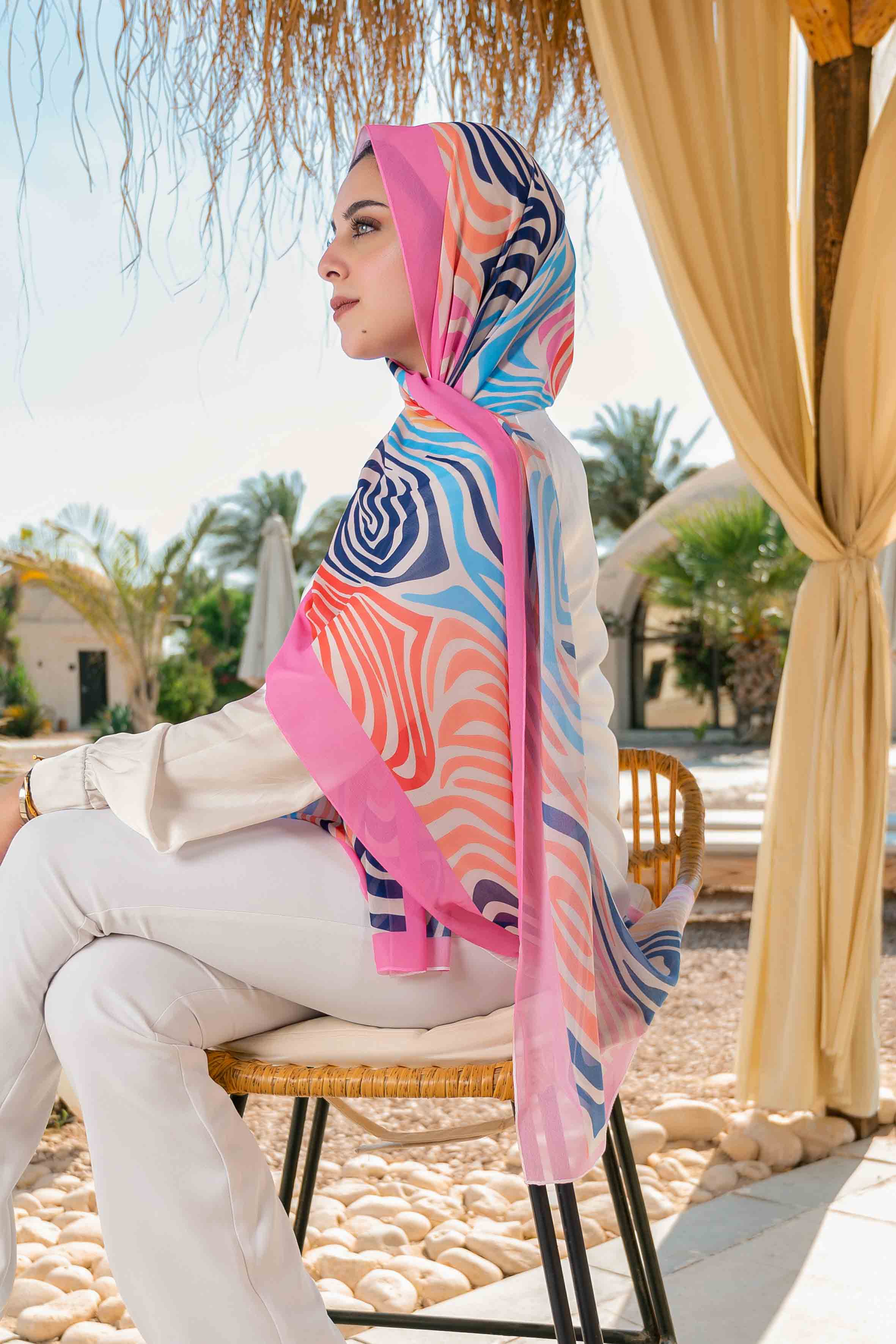 Magic hour Printed Chiffon Scarf