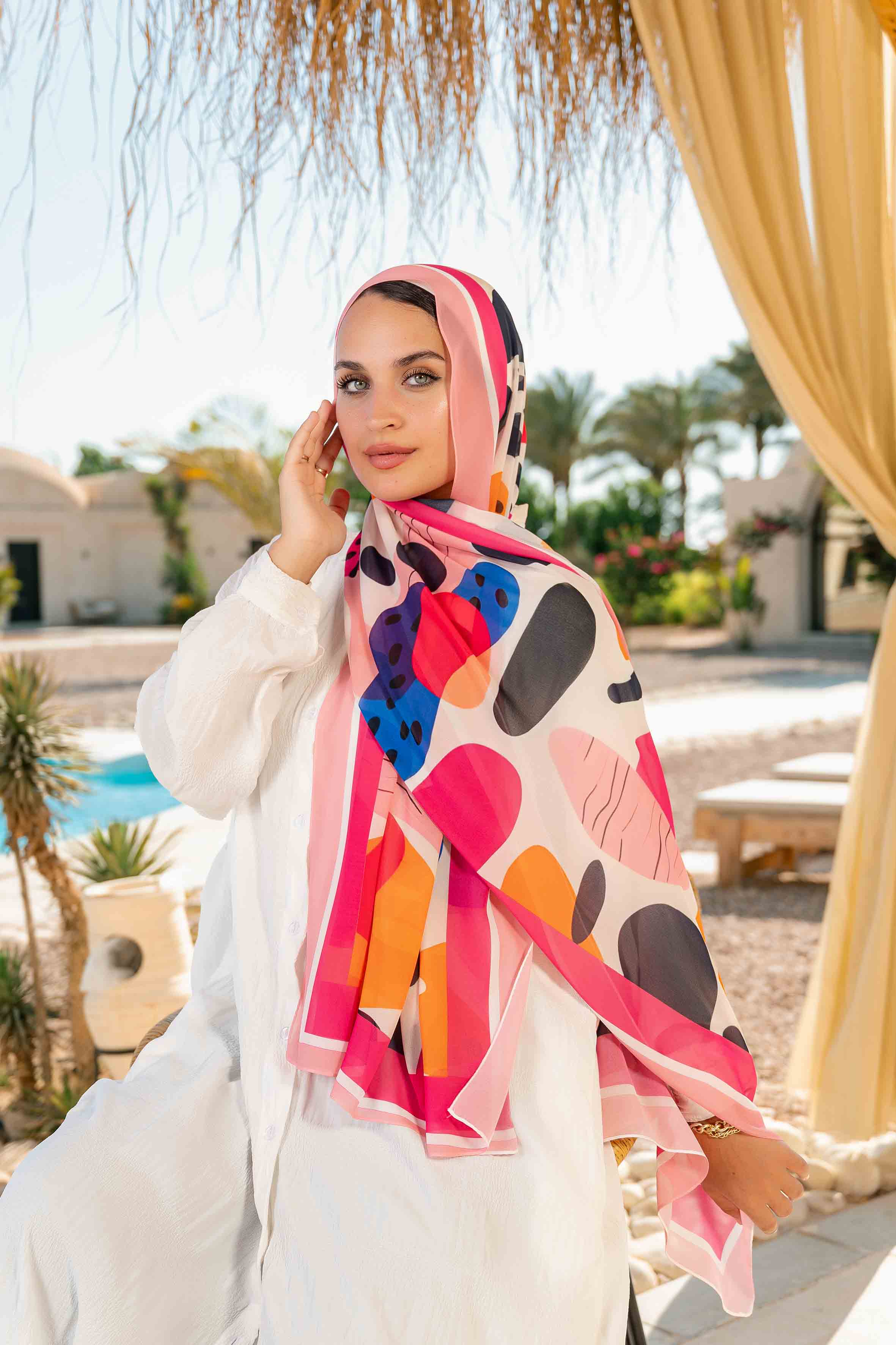 Dusk Printed Chiffon Scarf