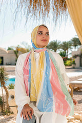 Unicorn Printed Chiffon Scarf