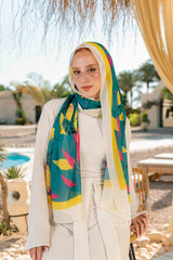 Wormy Printed Chiffon Scarf