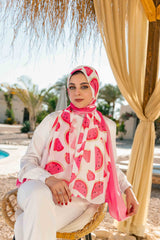 Watermelon Printed Chiffon Scarf