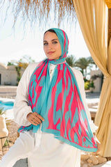 Pink Ocean Chiffon Scarf