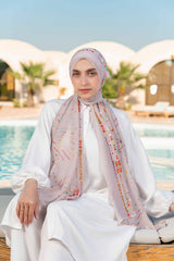 Violette Printed Chiffon Scarf