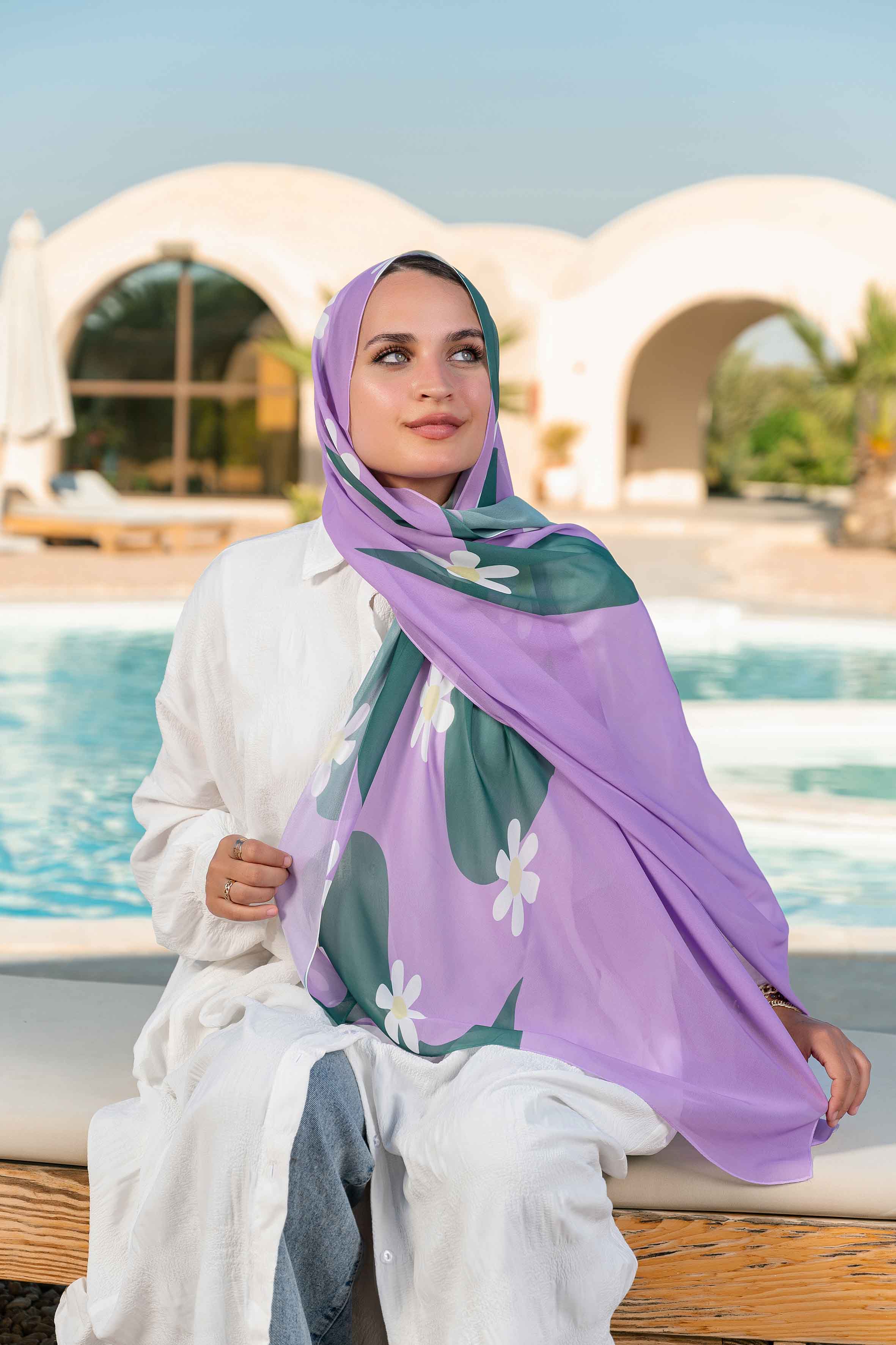 Maven Printed Chiffon Scarf