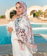 Iris Printed Chiffon Scarf