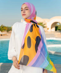 Beachy Printed Chiffon Scarf