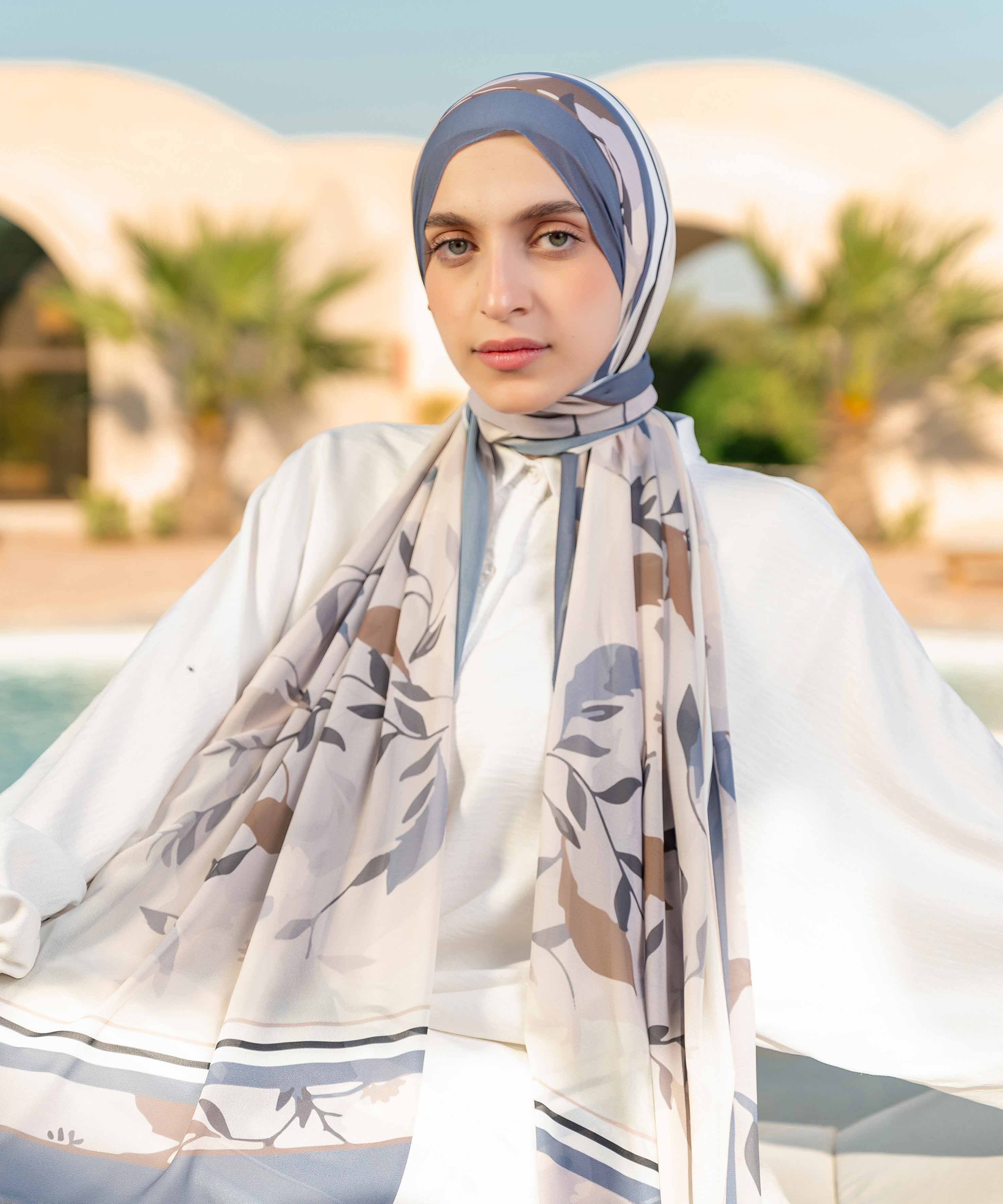 Flora Printed Chiffon Scarf