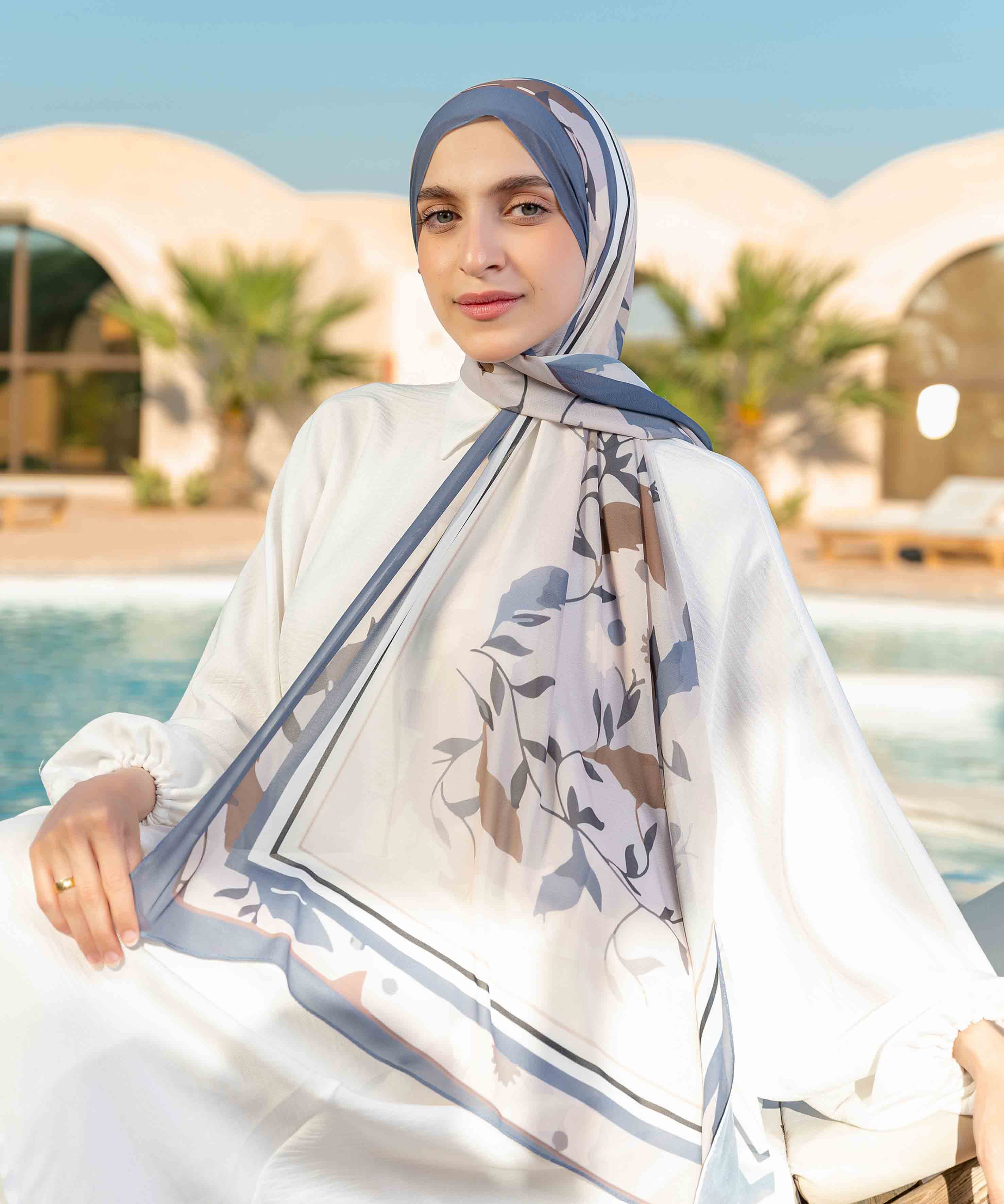 Flora Printed Chiffon Scarf